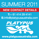  Platypus Australia - Summer 2011 - New Contact Details - T: +61-414-29-4141 - E: info@platypusaustralia.com - www.platypusaustralia.com